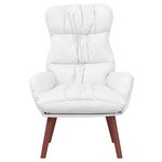 vidaXL fauteuil Blanc 69 x 74 x 93 cm Cuir artificiel