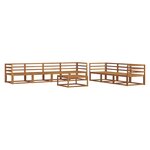 vidaXL Ensemble de canapés d'extérieur 8 Pièces Naturel