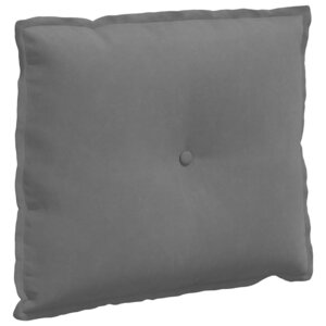 vidaXL Coussin de Dos Gris foncé 60 x 50 cm Tissu en microfibre