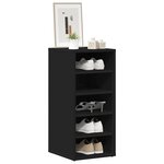 vidaXL Armoire à chaussures Noir 31 5x35x70 cm Aggloméré