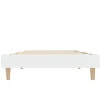 vidaXL Cadre de lit sans matelas blanc 75x190 cm bois d'ingénierie