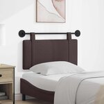 vidaXL Tête de lit suspendue Marron foncé Tissu