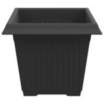 vidaXL Pot de Fleurs Carré 24 Pièces Noir 33 x 33 x 26 cm Plastique