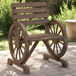 vidaXL Chaises de jardin lot de 2 58x58x78 5 cm bois de sapin massif