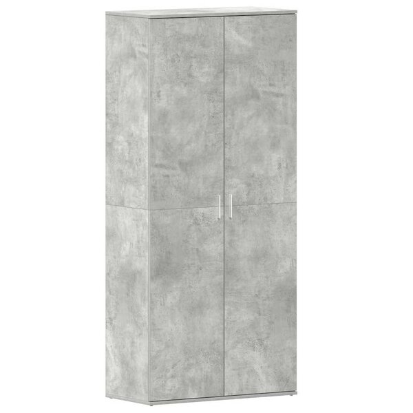vidaXL Cabinet à chaussures Gris 80 x 39 x 180 cm Bois d'ingénierie