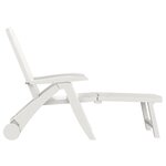 vidaXL Chaise longue pliable Polypropylène Gris