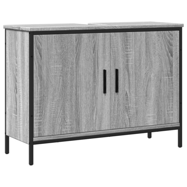 vidaXL Armoire lavabo de salle de bain sonoma gris 80x30x60 cm
