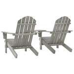 vidaXL Chaises de jardin Adirondack avec table bois de sapin gris