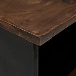 vidaXL Meuble TV - 80x33.5x46 cm  fait en bois massif et bois d'ingénierie.