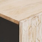 vidaXL Cabinet de chevet Blanc 40 x 33 x 46 cm Bois de mangue massif