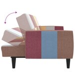 vidaXL Canapé-lit à 2 places tissu