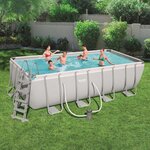 Bestway Jeu de piscine Power Steel Rectangulaire 488x244x122 cm 56670