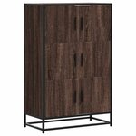 vidaXL Buffet haut chêne marron 68x35x106 5 cm bois ingénierie métal