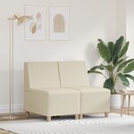 vidaXL Chaises Sofa 2 Pièces Crème 55 x 74 x 82 cm Faux cuir