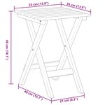 vidaXL Table d’appoint pliable noir bois de peuplier massif
