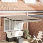 vidaXL Auvent Rétractable Beige 300 x 250 cm tissu