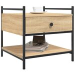 vidaXL Table basse chêne sonoma 50x50x50 cm bois d'ingénierie