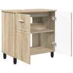 vidaXL Unité de vanité de salle de bain Chêne Sonoma 60 x 35 x 60 cm