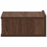 vidaXL Table de chevet flottante Chêne marron 40x30x15 cm