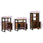 vidaXL Ensemble de mobilier de salle de bain avec étagère avec stockage avec porte 3 Pièces