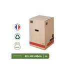Pack and Move - Lot 30 Cartons Déménagement Premium - 40 X 40 X 60 Cm - Résistance 30 KG - Double Épaisseur - Poignées Renforcées - 2 Adhésifs Offerts
