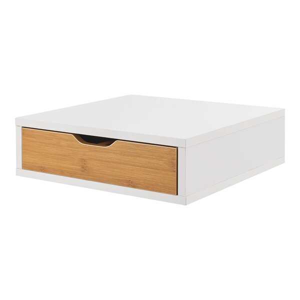 Organisateur de bureau MDF 9 x 30 x 31 cm blanc effet bambou 03_0006353