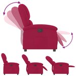 vidaXL Fauteuil inclinable rouge bordeaux velours