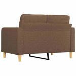 vidaXL Canapé à 2 places Marron 120 cm Tissu