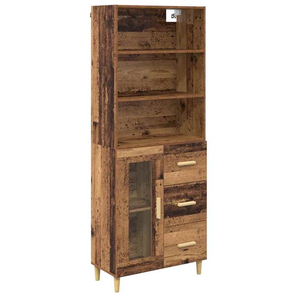 vidaXL Haut Armoire Bois ancien 69 5 x 34 x 180 cm Bois d'ingénierie