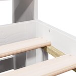 vidaXL Lit bibliothèque sans matelas blanc 160x200 cm bois pin massif
