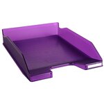 Corbeille À Courrier Combo Midi Translucide Grainé Linicolor - Violet - X 6 - Exacompta