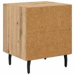 vidaXL Cabinet de chevet avec tiroir chêne artisanal 40 x 35 x 47.5 cm