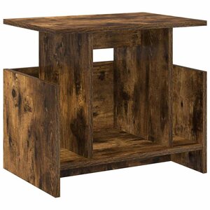 vidaXL Meuble TV Chêne fumé 50 x 35 x 45 cm Bois d'ingénierie