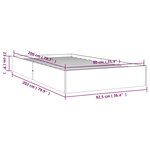 vidaXL Cadre de lit bois massif 90x200 cm