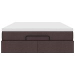 VidaXL Cadre de lit ottoman avec matelas marron foncé 140x190 cm tissu
