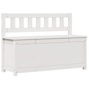 vidaXL Banc Blanc 110x41x76 5 cm Bois de pin massif
