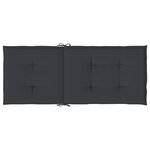 vidaXL Coussins de chaise de jardin à dossier haut lot de 4 noir tissu