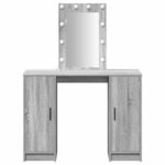 vidaXL Table de Toilette Gris 102 x 33 x 135 cm Bois d'ingénierie