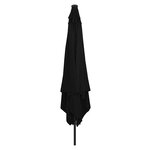 vidaXL Parasol de jardin Noir 295 x 295 x 245 cm Polyester  Acier