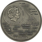 Pièce de monnaie en Argent 2 Dollars g 62.2 (2 oz) Millésime 2022 Greek Titans RHEA