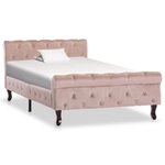 vidaXL Cadre de lit Rose Velours 100 x 200 cm