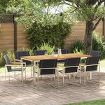 vidaXL Ensemble de salle à manger pour jardin 9 Pièces