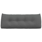 vidaXL Coussin de Dos Gris foncé 120 x 24 x 50 cm tissu