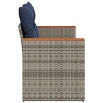 vidaXL Canapé de jardin avec coussins 2 places en résine tressée grise