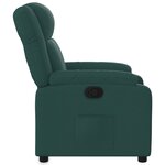 vidaXL Fauteuil inclinable vert foncé tissu