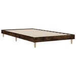 vidaXL Cadre de lit sans matelas chêne fumé 90x190cm bois d'ingénierie
