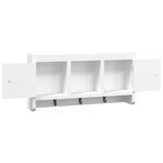 vidaXL Armoire à clés Blanc 40x8 5x20 cm Bois d'ingénierie et acier