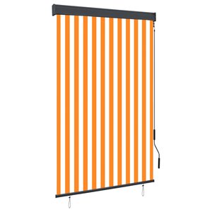 vidaXL Store roulant d'extérieur 120x250 cm Blanc et orange