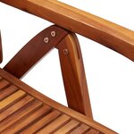 vidaXL Chaises inclinables de jardin lot de 4 bois massif acacia