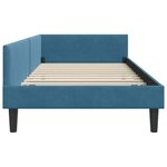 vidaXL Cadre de lit d'angle avec tête de lit Bleu 100 x 200 cm
